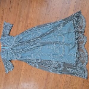 Pinkblush Lace Dress in teal